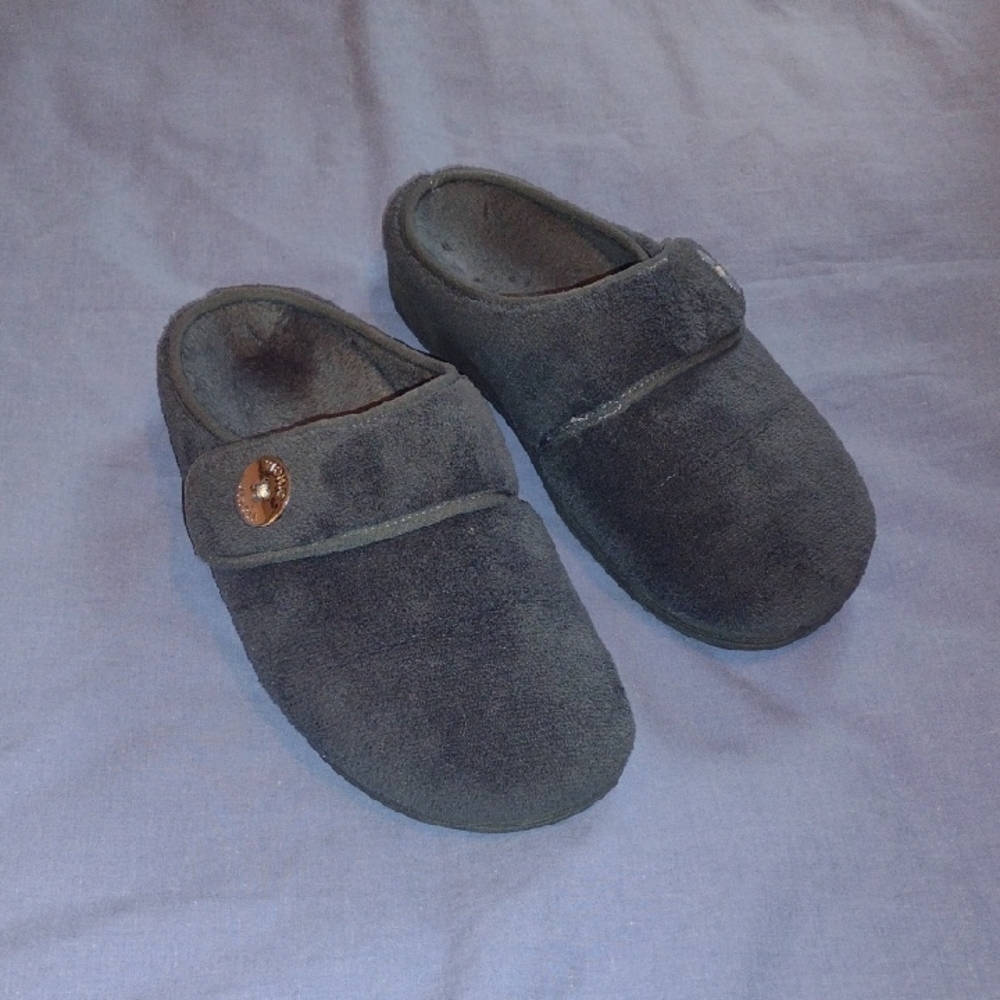 Vionic Slippers, Dark Grey, Size 8